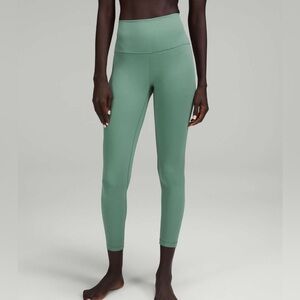 Lululemon Align Crop 25” Green Teal Size 14 Nulu Leggings